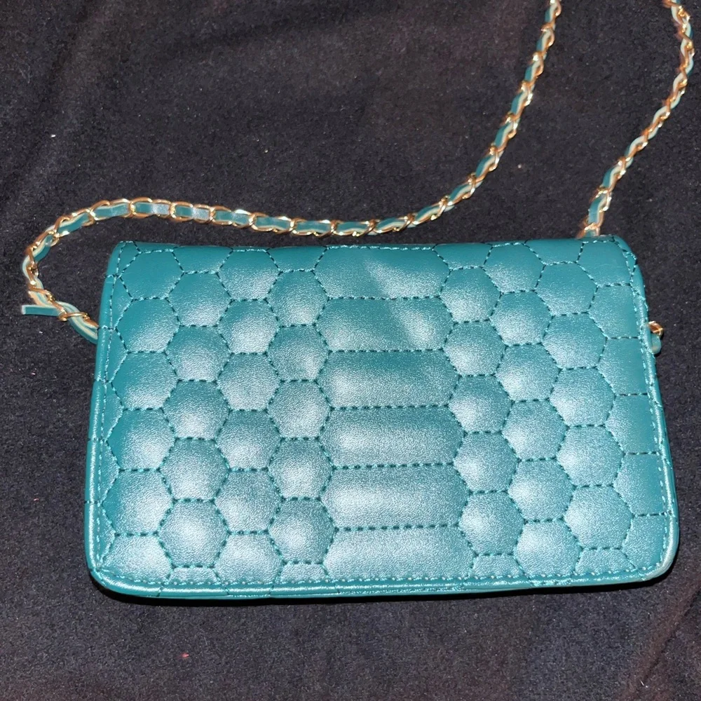 BEBE teal purse - Picture 4 of 5